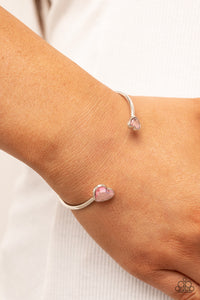 Paparazzi Accessories: Unrequited Love - Pink Heart Bracelet