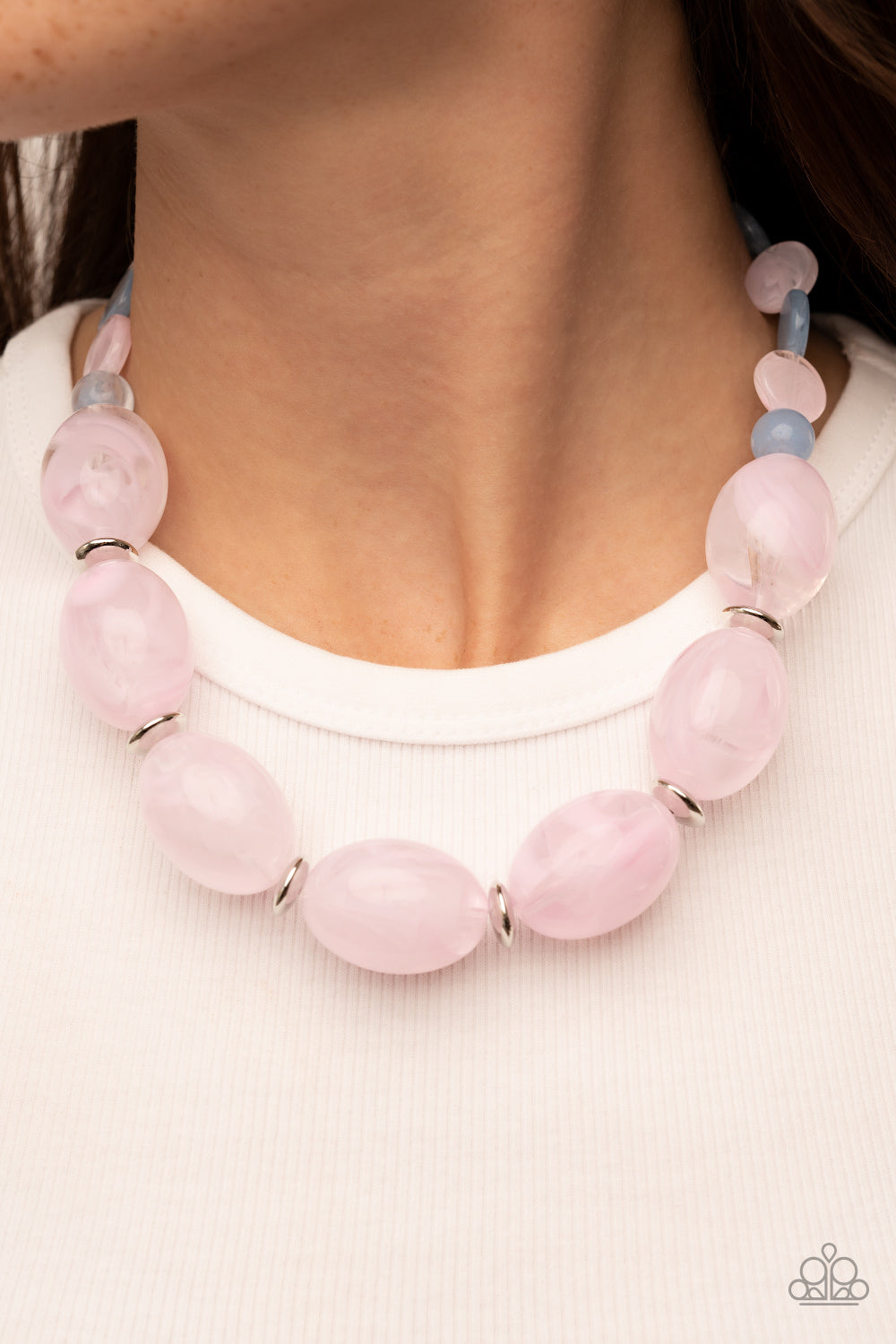 Paparazzi Accessories: Belle of the Beach - Pink Acrylic Necklace
