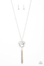 Load image into Gallery viewer, Paparazzi Accessories: Finding My Forever - White Heart Rhinestone Necklace