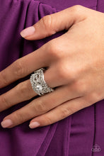 Load image into Gallery viewer, Paparazzi Accessories: Doting on Dazzle - White Rhinestone Ring - Life of the Party