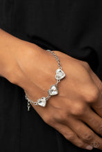 Load image into Gallery viewer, Paparazzi Accessories: Little Heartbreaker - White Gem Bracelet