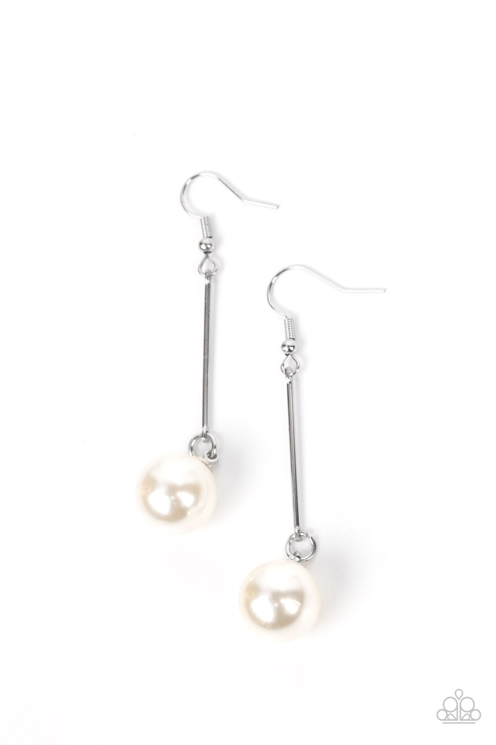 Wreathed In Radiance - Silver Pearl Earrings Paparazzi