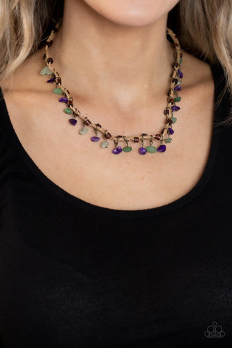 Paparazzi Accessories: Canyon Voyage - Multi & Jade-Like Choker