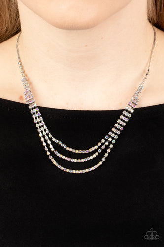 Paparazzi Accessories: Surreal Sparkle - Multi Iridescent Necklace