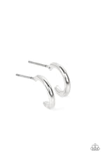 Load image into Gallery viewer, Paparazzi Accessories: Skip the Small Talk - Silver Hoop Earrings