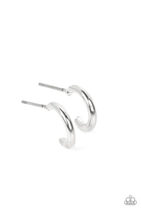 Paparazzi Accessories: Skip the Small Talk - Silver Hoop Earrings