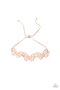 Paparazzi Accessories: Put a WING on It - Rose Gold Butterfly Bracelet