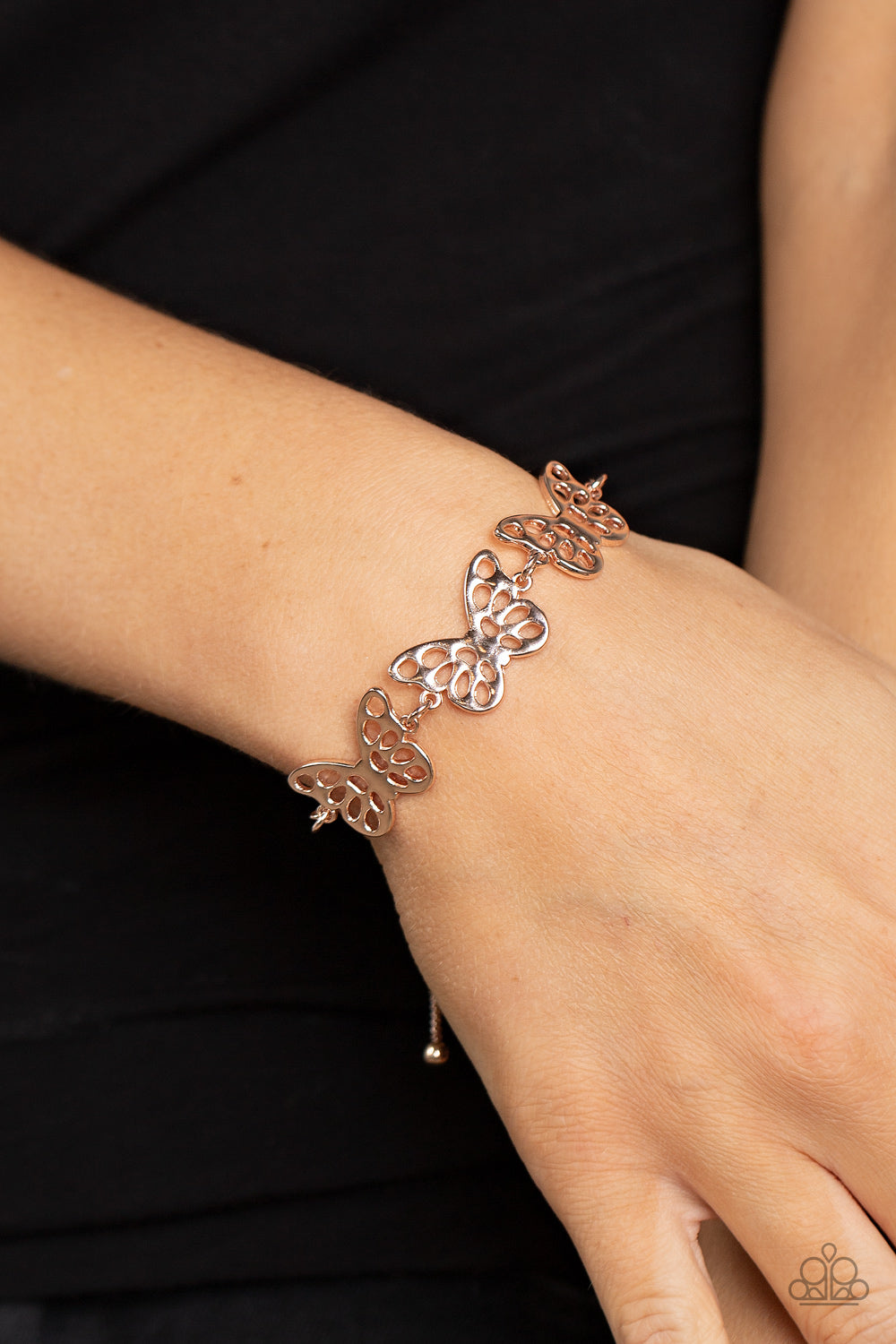 Paparazzi Accessories: Put a WING on It - Rose Gold Butterfly Bracelet