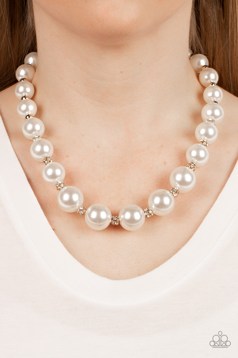 Paparazzi - The Tracey - White Pearl Zi Necklace - Signature Series |  Fashion Fabulous Jewelry