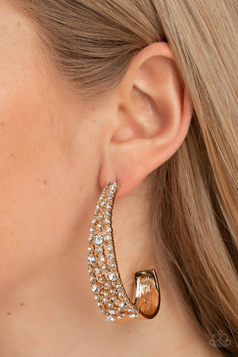 Paparazzi Accessories: Cold as Ice - Gold Earrings