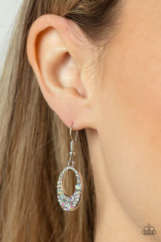 Paparazzi Accessories: Showroom Sizzle - Multi Iridescent Earrings