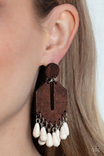 Load image into Gallery viewer, Paparazzi Accessories: Western Retreat - White Wooden Earrings