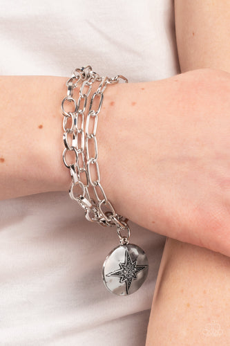 Paparazzi Accessories: True North Twinkle - Silver Star Bracelet