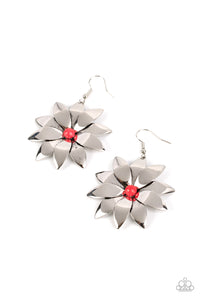 Paparazzi Accessories: Pinwheel Prairies - Red Earrings