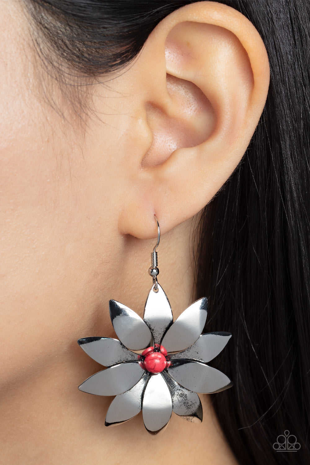 Paparazzi Accessories: Pinwheel Prairies - Red Earrings
