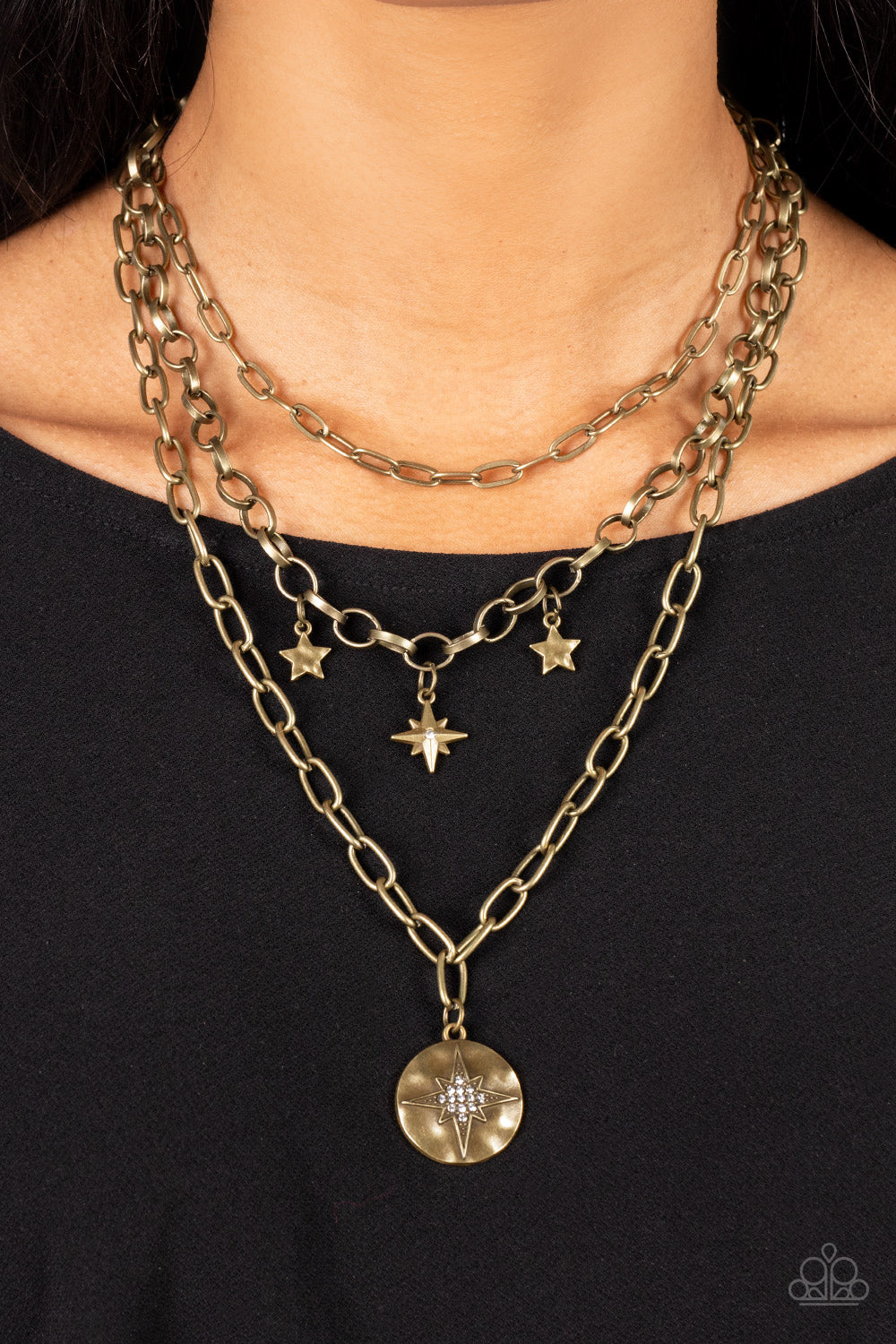 Paparazzi Accessories: Under the Northern Lights - Brass Necklace