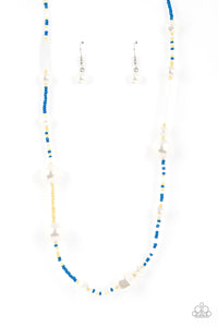 Paparazzi Accessories: Modern Marina Necklace & Contemporary Coastline Bracelet - Blue Seed Bead  SET