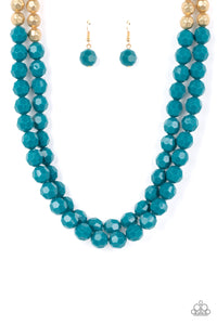 Paparazzi Accessories: Greco Getaway Necklace & Grecian Glamour Bracelet - Green Acrylic SET