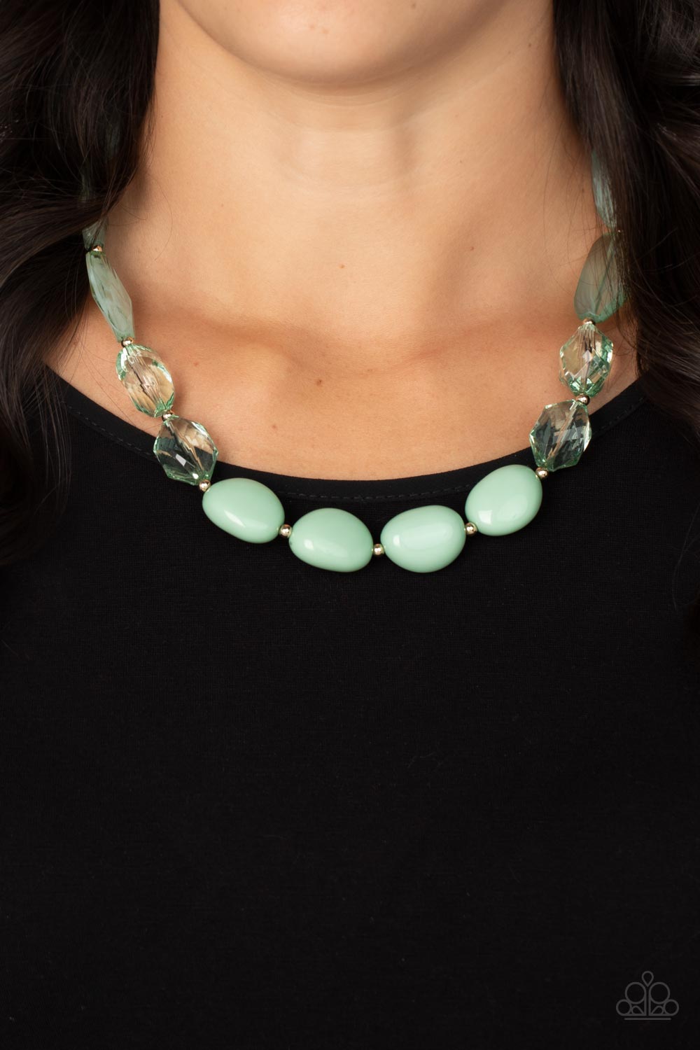 Paparazzi Accessories: Private Paradise - Green Necklace