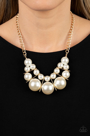 Glinting Goddess - Pearl and Silver Necklace - Paparazzi Accessories –  Bejeweled Accessories By Kristie