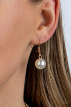 Load image into Gallery viewer, Paparazzi Accessories: Challenge Accepted - Gold Pearl Necklace