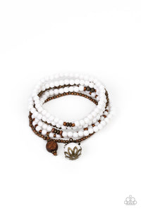 Paparazzi Accessories: Epic Escapade - White Bracelet