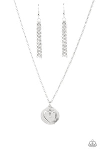 Paparazzi Accessories: Heart Full of Faith - White Inspirational Necklace