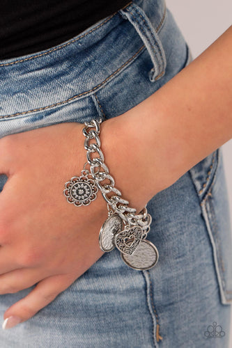 Paparazzi Accessories: Complete CHARM-ony - Silver Heart Bracelet