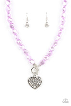 Load image into Gallery viewer, Paparazzi Accessories: Color Me Smitten - Purple Heart Necklace