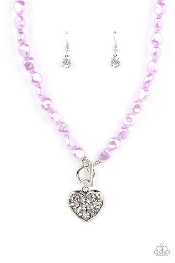 Paparazzi purple clearance heart necklace