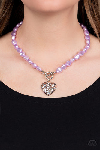 Paparazzi Accessories: Color Me Smitten - Purple Heart Necklace