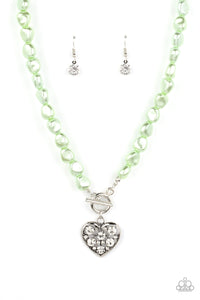 Paparazzi Accessories: Color Me Smitten - Green Heart Necklace