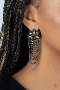 Paparazzi Accessories: Reach for the SKYSCRAPERS - Multi Oil Spill Earrings