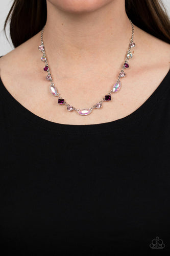 Paparazzi Accessories: Irresistible HEIR-idescence - Pink Iridescent Necklace