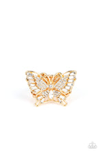 Load image into Gallery viewer, Paparazzi Accessories: Fearless Flutter - Gold Butterfly Ring