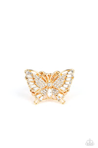 Paparazzi Accessories: Fearless Flutter - Gold Butterfly Ring