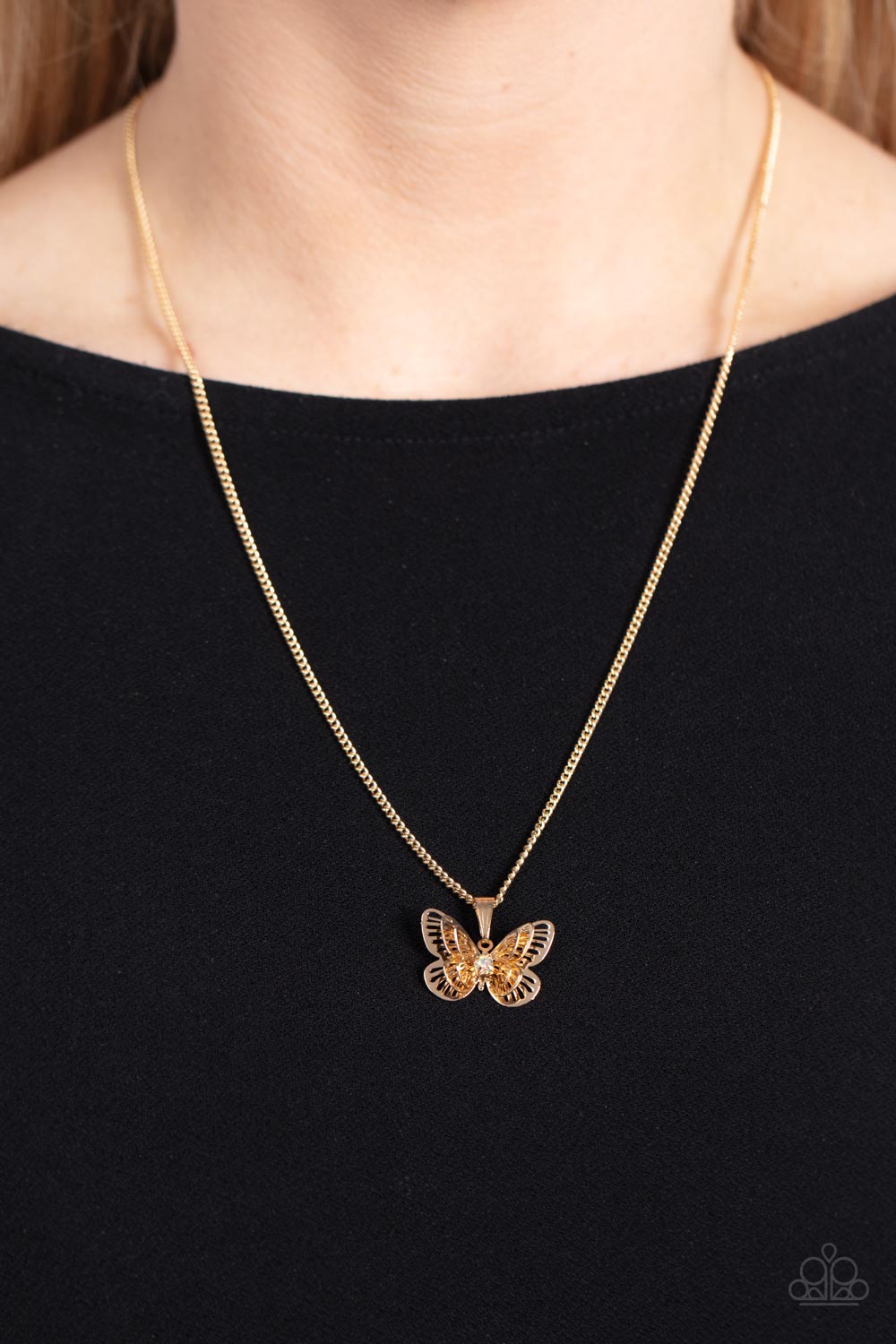 Paparazzi Accessories: High-Flying Fashion - Multi Iridescent Butterfly Necklace