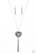 Load image into Gallery viewer, Paparazzi Accessories: Prismatic Passion - Green Iridescent Heart Necklace
