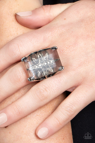 Paparazzi Accessories: Starry Serenity - Silver Glassy Pane Ring