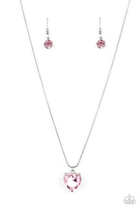 Paparazzi Accessories: Smitten with Style - Pink Heart Necklace