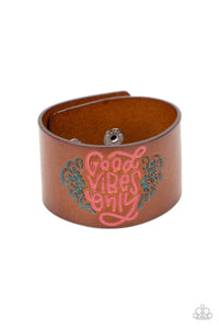 Paparazzi Accessories: Easy Energy - Pink Leather Inspirational Bracelet