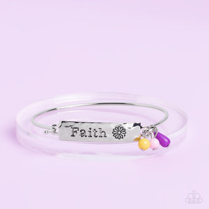 Paparazzi Accessories: Flirting with Faith - Purple Inspirational Bracelet