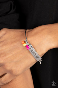 Paparazzi Accessories: Flirting with Faith - Pink Inspirational Bracelet