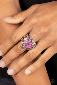 Paparazzi Accessories: Romantic Escape - Pink Heart Ring