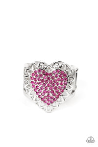 Paparazzi Accessories: Romantic Escape - Pink Heart Ring