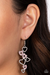 Paparazzi Accessories: Sweetheart Serenade - Pink Heart Earrings