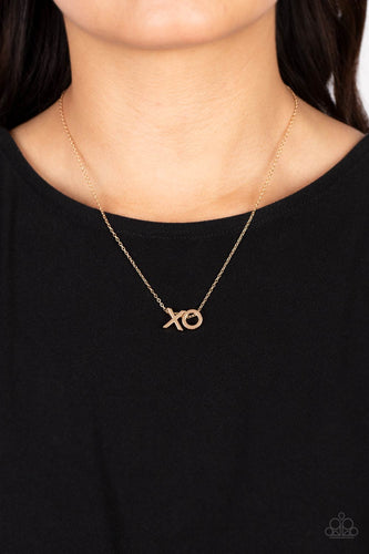 Paparazzi Accessories: Hugs and Kisses - Gold Necklace