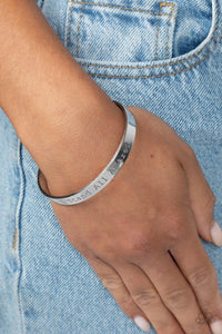 Paparazzi Accessories: I Stand All Amazed - Silver Inspirational Bracelet
