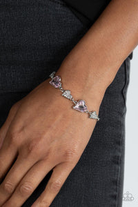 Paparazzi Accessories: Cluelessly Crushing - Pink Heart Bracelet
