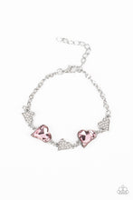 Load image into Gallery viewer, Paparazzi Accessories: Cluelessly Crushing - Pink Heart Bracelet